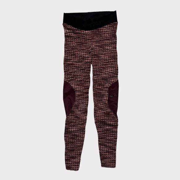 Nike Pro Hyperwarm Brushed Fleece Training Tights Small Ox Blood Womens Leggings - Picture 2 of 8
